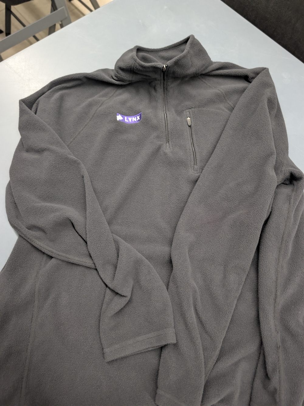 L.L. Bean Charcoal Gray Quarter-Zip Fleece Pullover